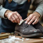 ein schuhexperte erklärt, wie ein einfacher radiergummi ihre wildlederschuhe effektiv reinigt und wieder wie neu aussehen lässt.