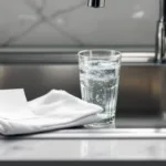 entdecken sie einen einfachen trick mit einem glas wasser und papier, der ihre spüle effektiv schützt und sauber hält.