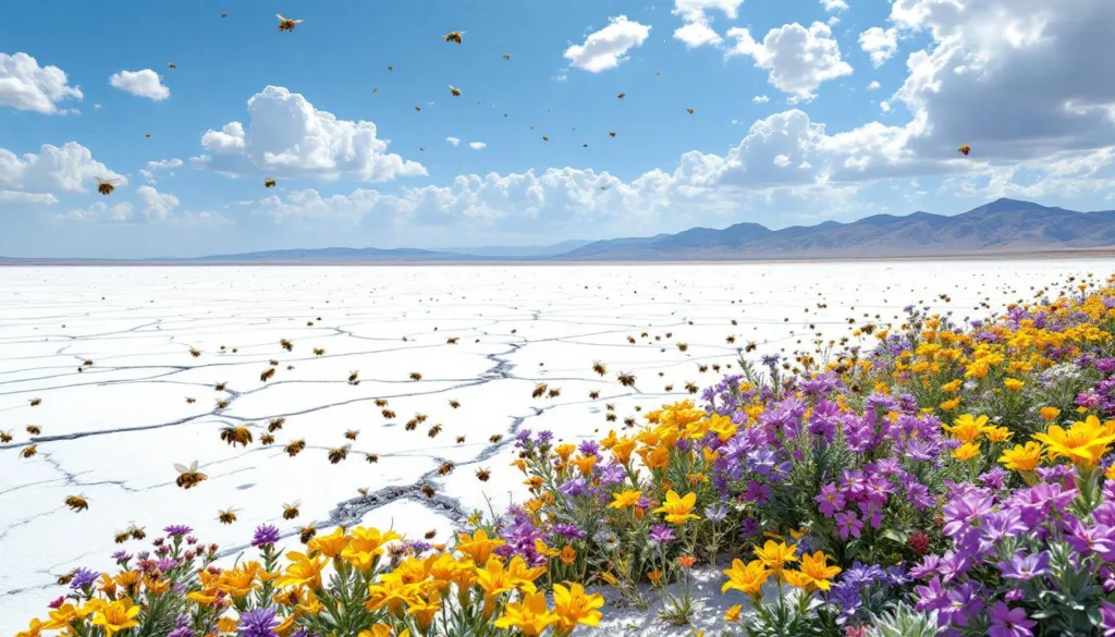 entdecken sie, warum engagierte landwirte in nevada die salzwüste mit millionen bienen schützen und somit ein einzigartiges ökosystem bewahren.